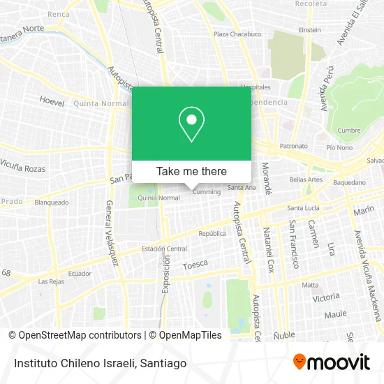 Instituto Chileno Israeli map