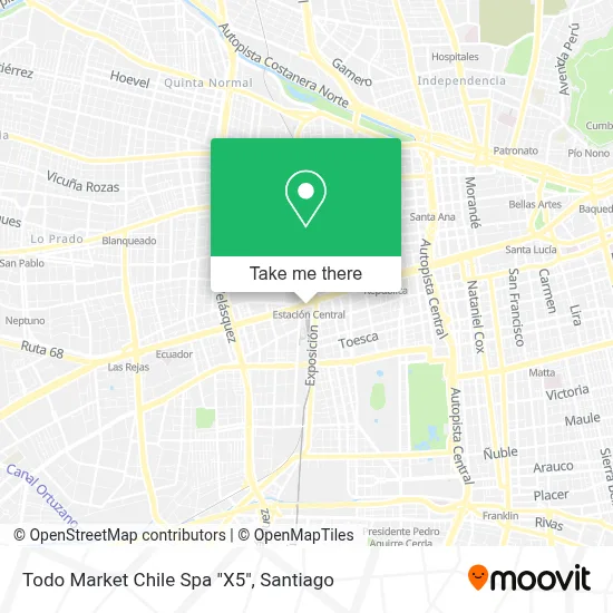 Todo Market Chile Spa "X5" map