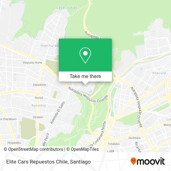 Elite Cars Repuestos Chile map