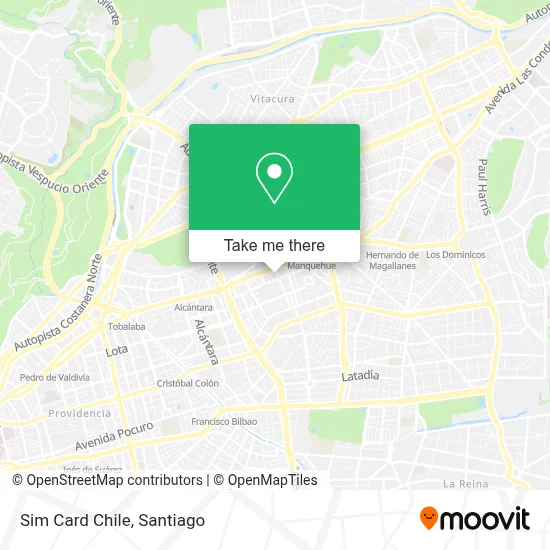 Sim Card Chile map