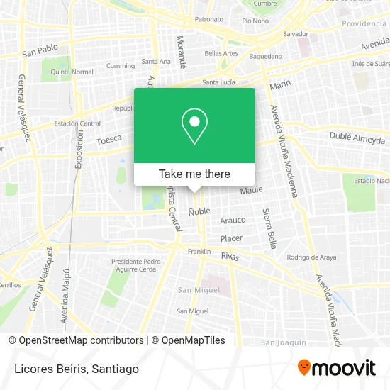 Licores Beiris map