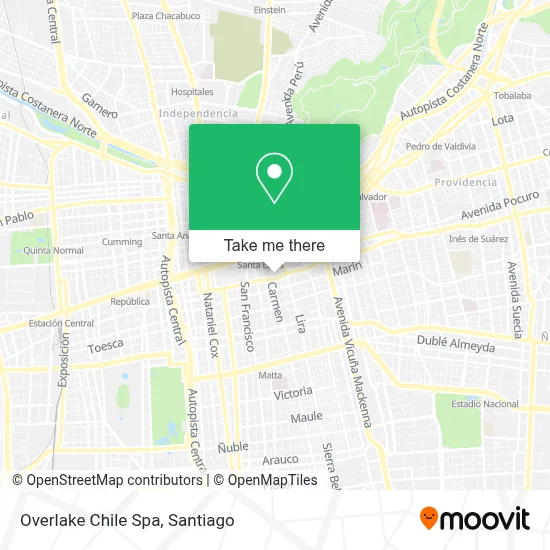Overlake Chile Spa map
