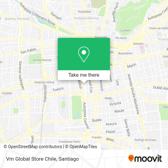 Vm Global Store Chile map