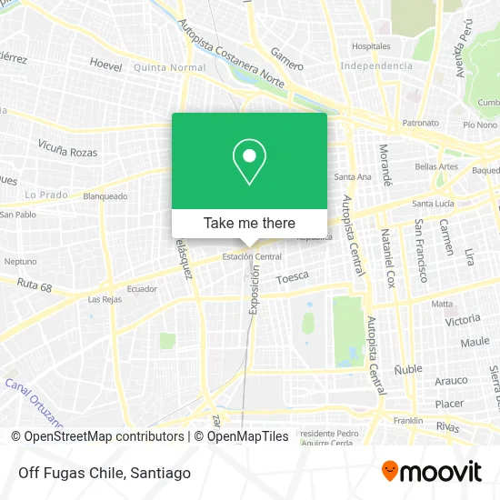Off Fugas Chile map