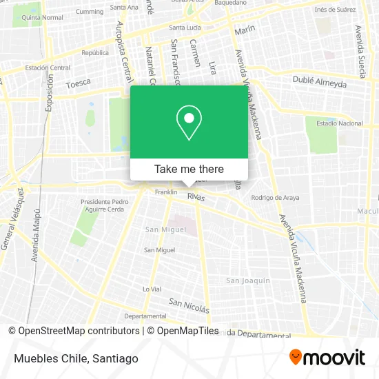 Muebles Chile map