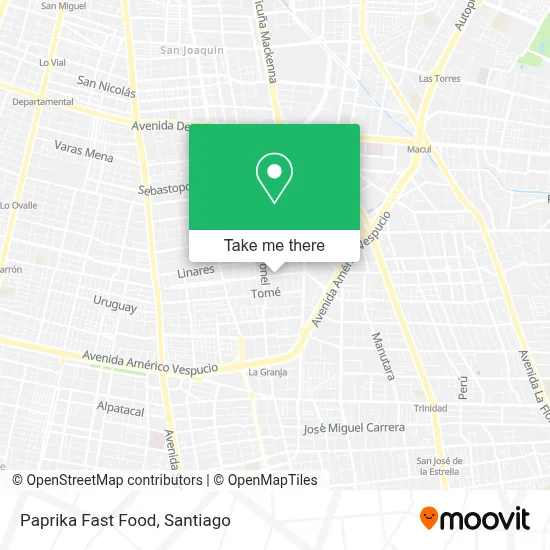 Paprika Fast Food map