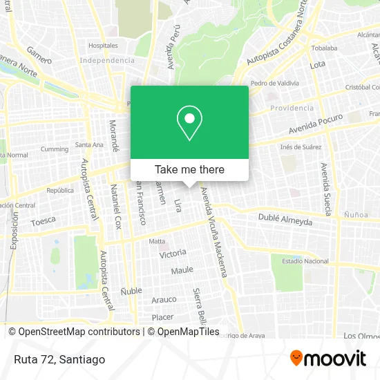 Ruta 72 map