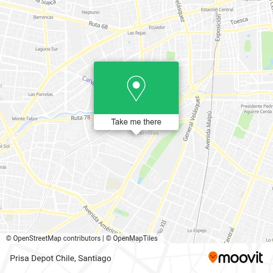 Prisa Depot Chile map