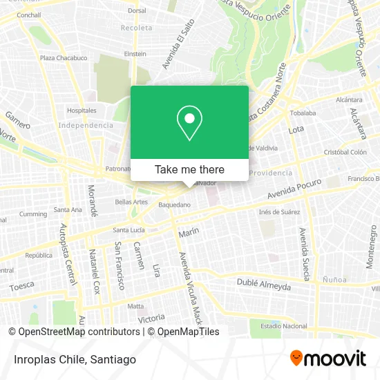 Inroplas Chile map