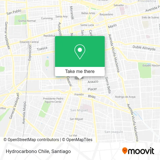 Hydrocarbono Chile map