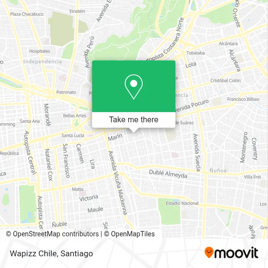 Wapizz Chile map