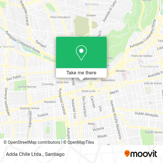 Adda Chile Ltda. map