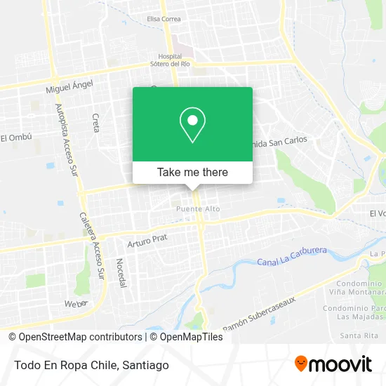 Todo En Ropa Chile map