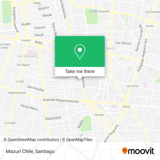 Mazuri Chile map