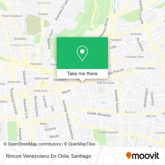 Rincon Venezolano En Chile map