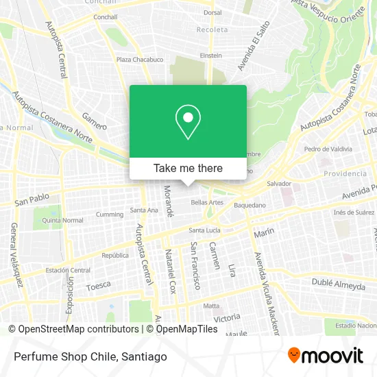Perfume Shop Chile map