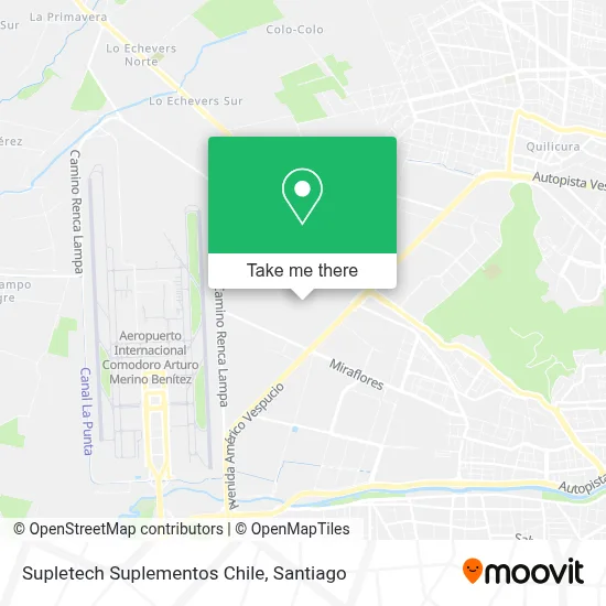 Supletech Suplementos Chile map