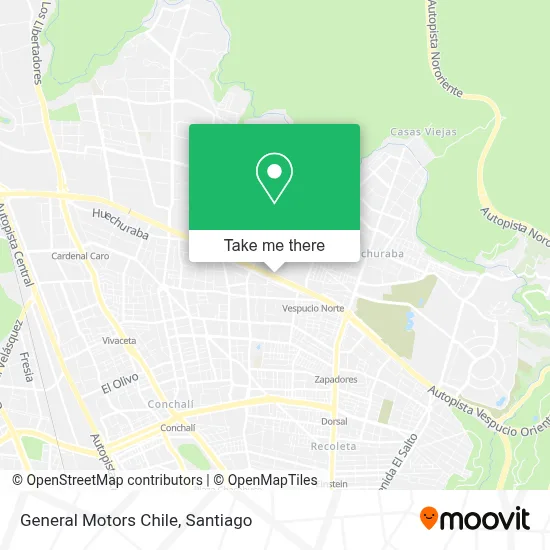 General Motors Chile map
