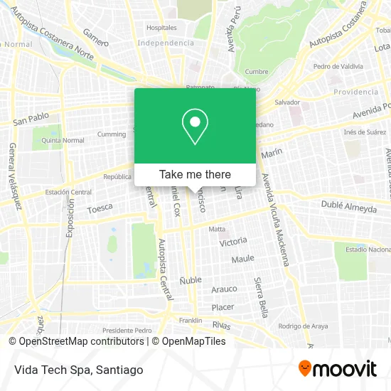 Vida Tech Spa map