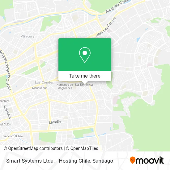 Smart Systems Ltda. - Hosting Chile map