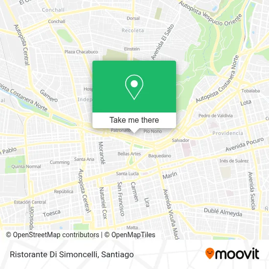 Ristorante Di Simoncelli map