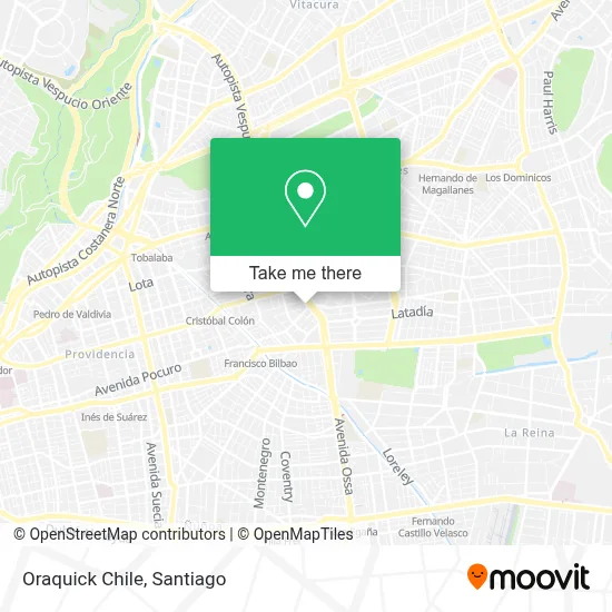 Oraquick Chile map