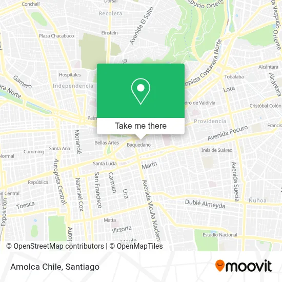 Amolca Chile map