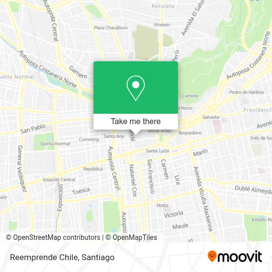 Reemprende Chile map