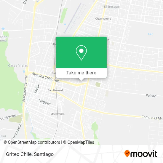 Gritec Chile map