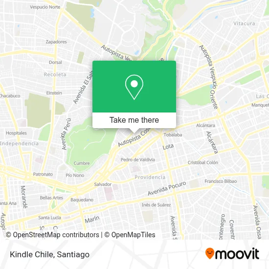 Kindle Chile map