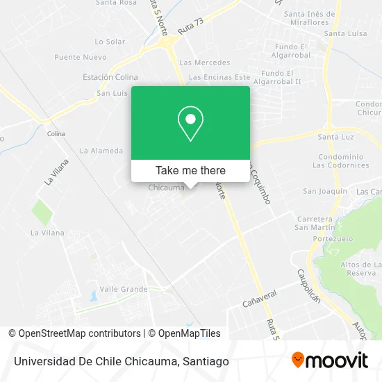 Universidad De Chile Chicauma map