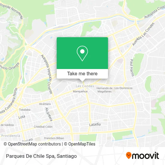 Parques De Chile Spa map