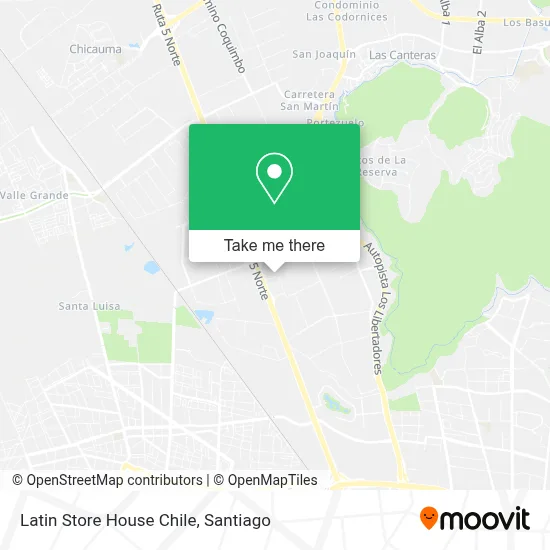 Latin Store House Chile map