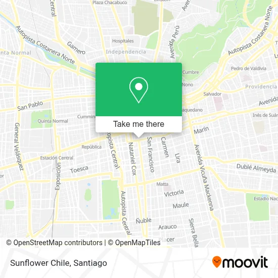 Sunflower Chile map