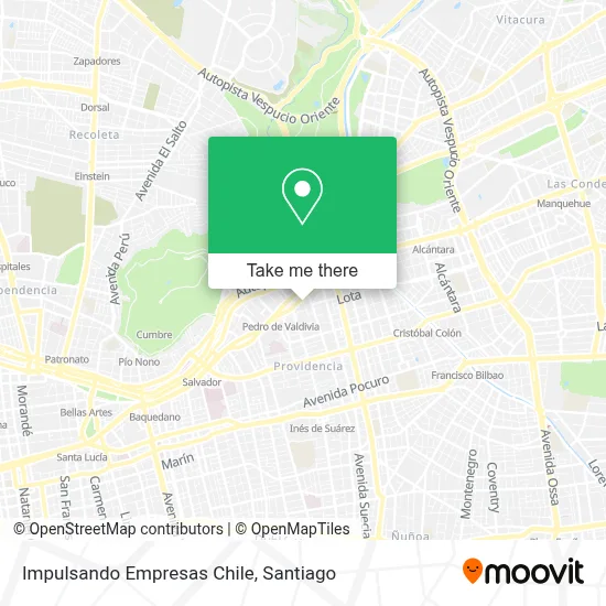 Impulsando Empresas Chile map