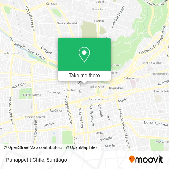 Panappetit Chile map