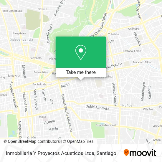 Inmobiliaria Y Proyectos Acusticos Ltda map