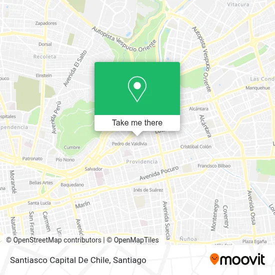 Santiasco Capital De Chile map