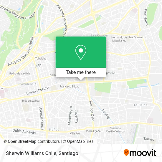 Sherwin Williams Chile map
