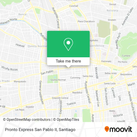 Pronto Express San Pablo II map