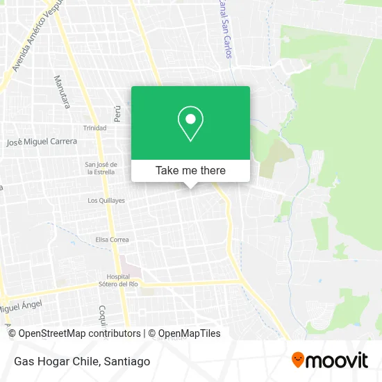 Gas Hogar Chile map