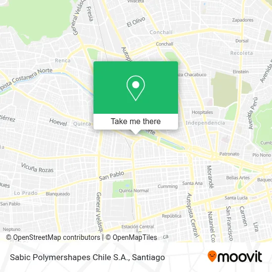 Sabic Polymershapes Chile S.A. map
