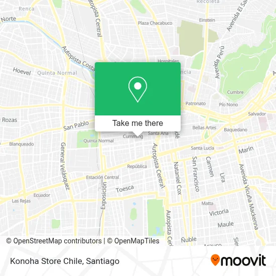 Konoha Store Chile map