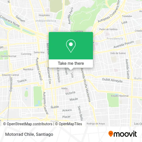 Motorrad Chile map