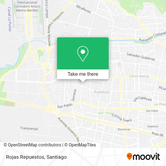 Rojas Repuestos map
