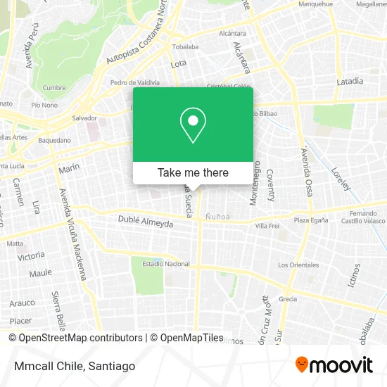 Mmcall Chile map