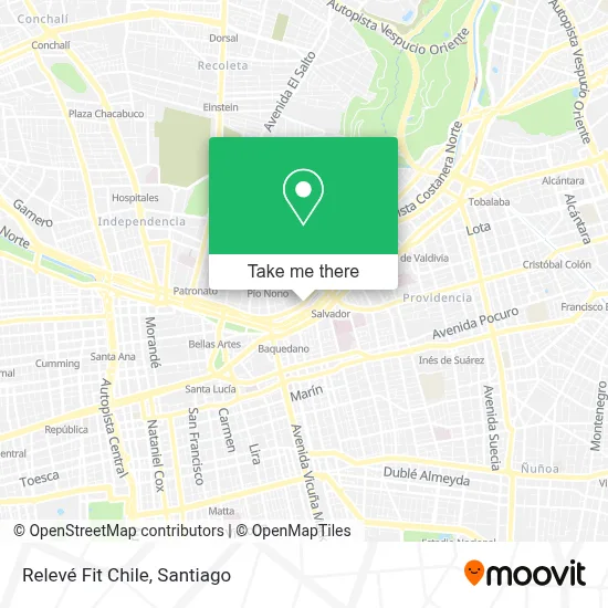 Relevé Fit Chile map