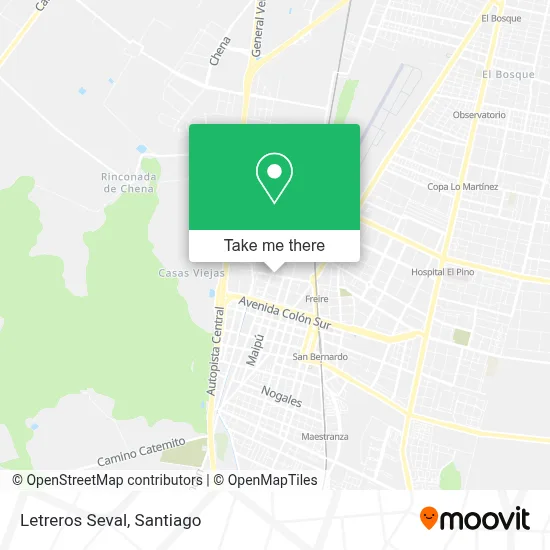 Letreros Seval map