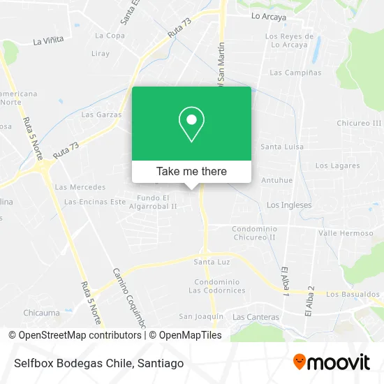 Selfbox Bodegas Chile map