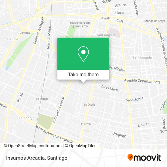 Insumos Arcadia map